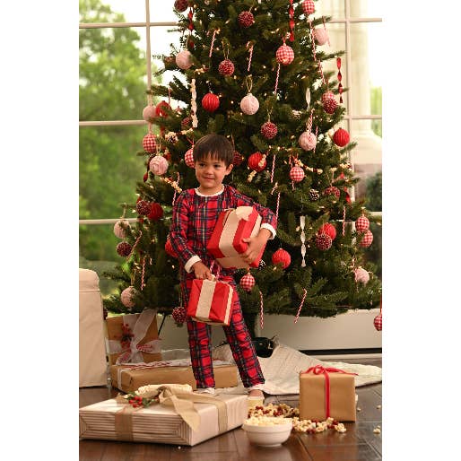 Sugar Bee Clothing - Wholesale Sleepwear Set - Kids - Christmas 2024 Pajamas- Kids- Tartan- Buttflap