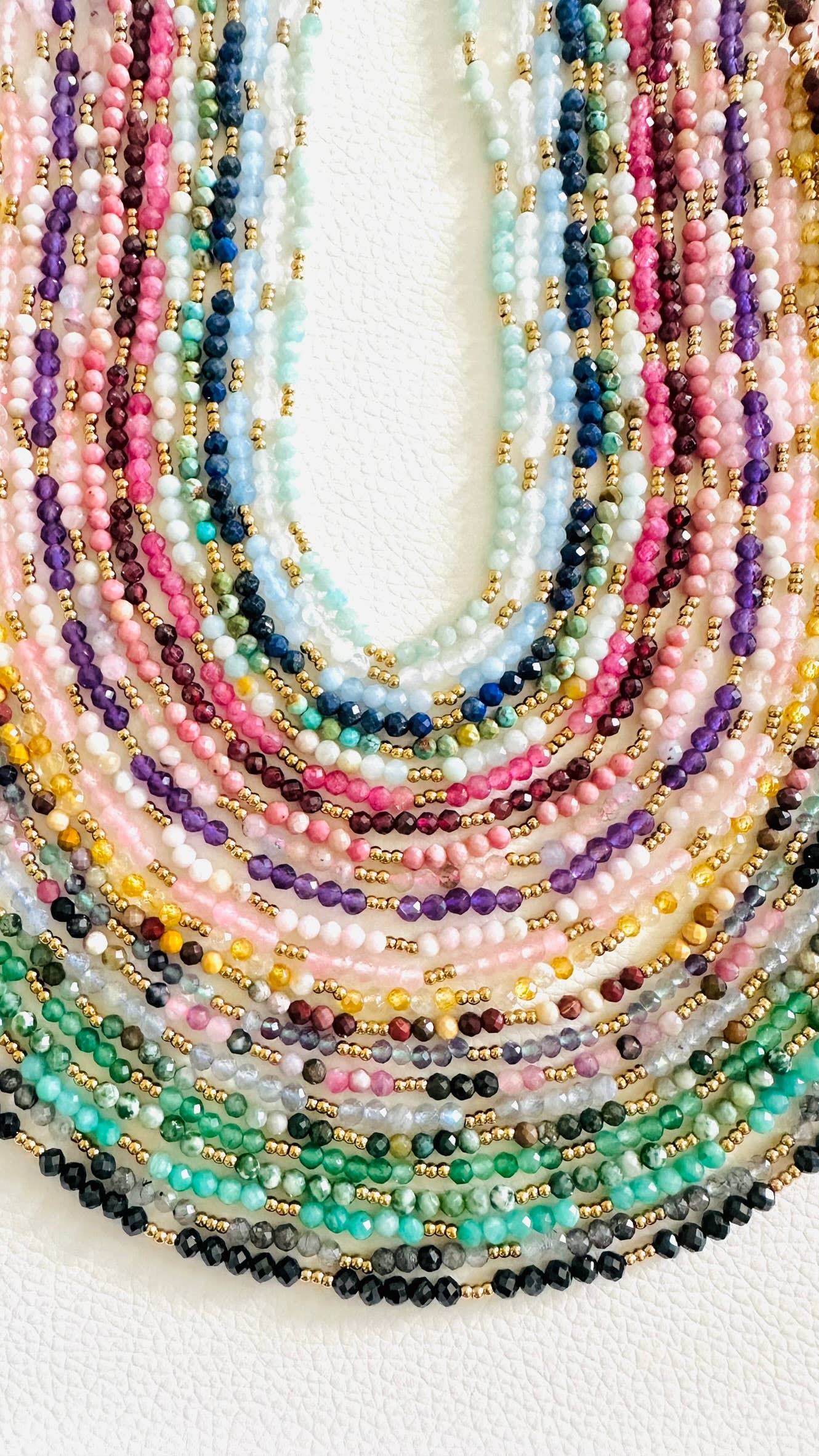 Soul Charms - Wholesale Choker/Collar - Birthstone Gemstone Choker Necklace, Waterproof 18K Gold9