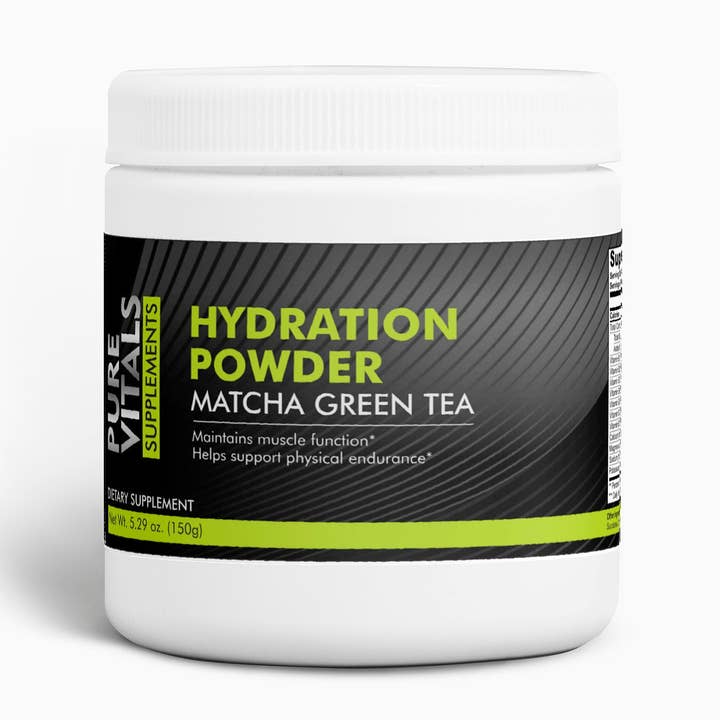 Hydratationspulver (Matcha-Grüntee) für den Großhandel von Pure Vitals Supplements
