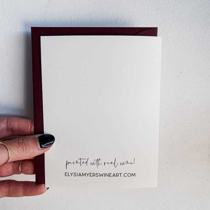 Elysia Myers Wine Art - Wholesale Everyday Greeting Card - Wine Bouquet of Flowers | Wine Greeting Card1