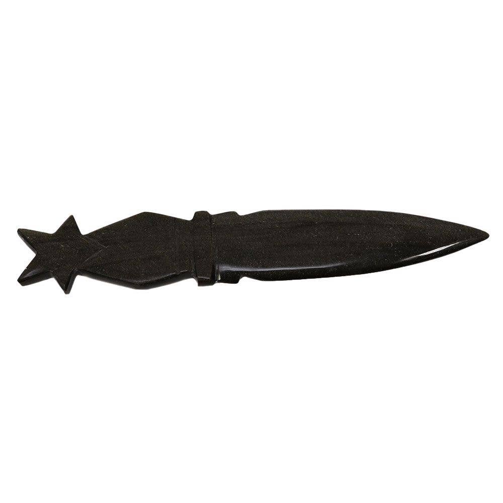 Natures Artifacts Inc - Wholesale Kitchen/Utility Knife - Golden Sheen Obsidian Knife with Star Handle 10