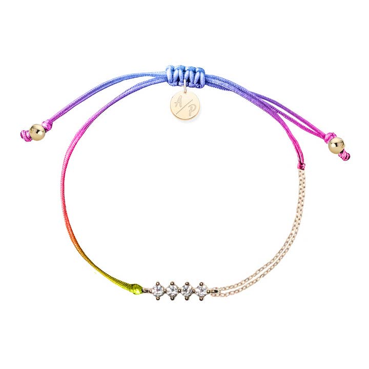 CZ Kristall Bar-Armband — Regenbogen für den Großhandel von Adriana Pappas Designs