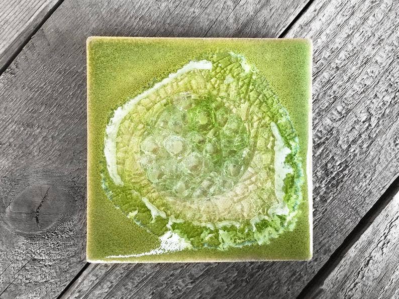 Dock 6 Pottery - Vente Sous-verre - Sous-verre Geode Crackle, individuel, 4 « x 4", verre fondu15