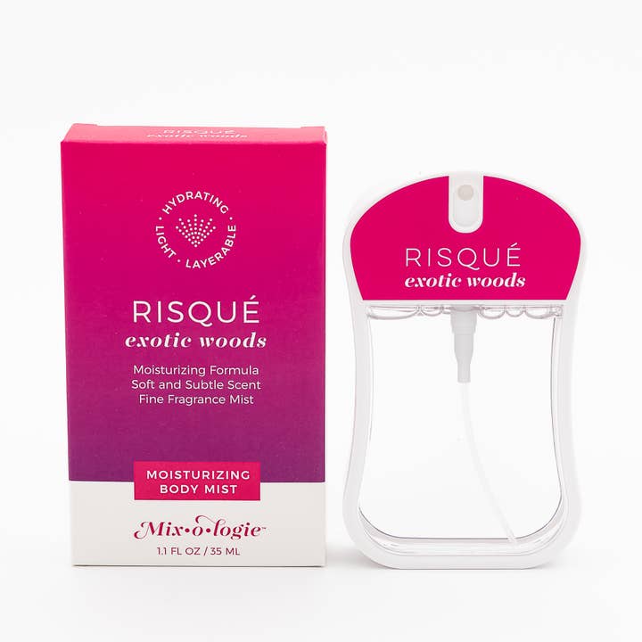 Mixologie - Wholesale Face & Body Mist/Water - Risque' (exotic woods) Moisturizing Body Mist (35 mL)