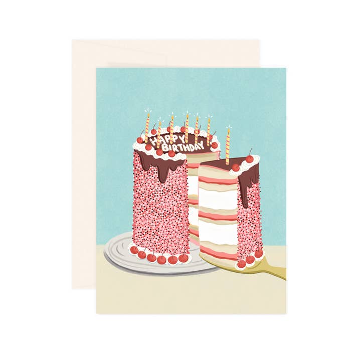 Cake Slice Birthday - Greeting Card for wholesale by Paige & Willow