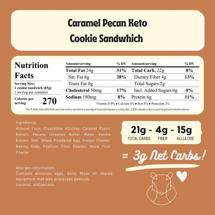 ChipMonk Baking - Wholesale Cookie - Caramel Pecan Keto Cookie Sandwich2