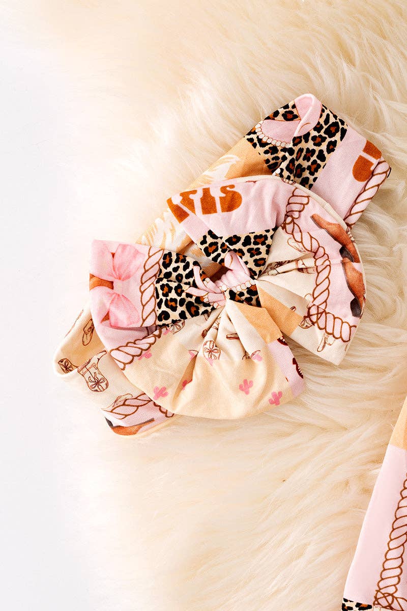 Kids Charm Online - Wholesale Clothing Set - Baby - 🎍Bamboo western baby onesie with matching headband. RPG52354 SOL2