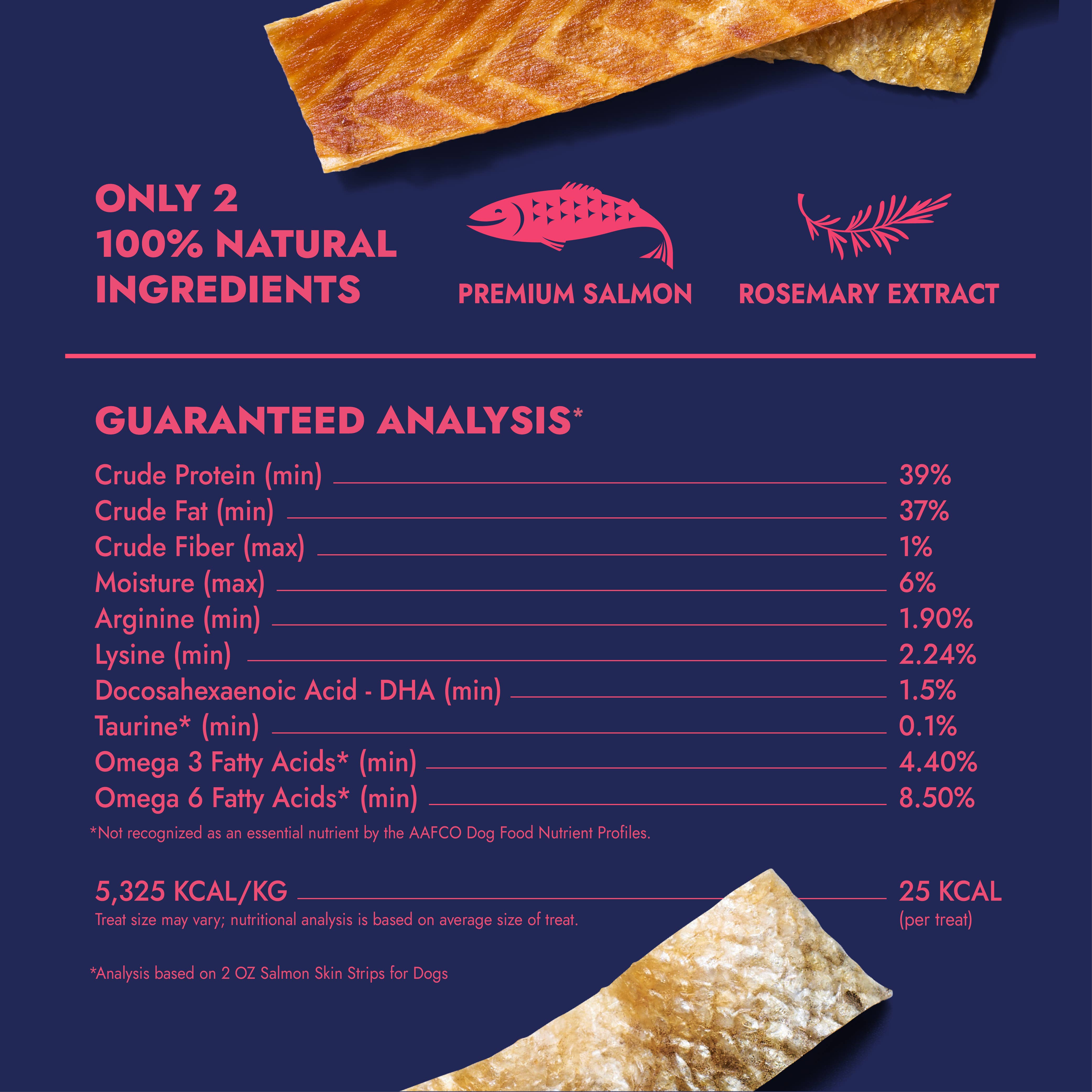 Finfare Pet Foods - Wholesale Pet Treats - Dog - Freeze-Dried Salmon Skin Strips for Dogs, 4oz2