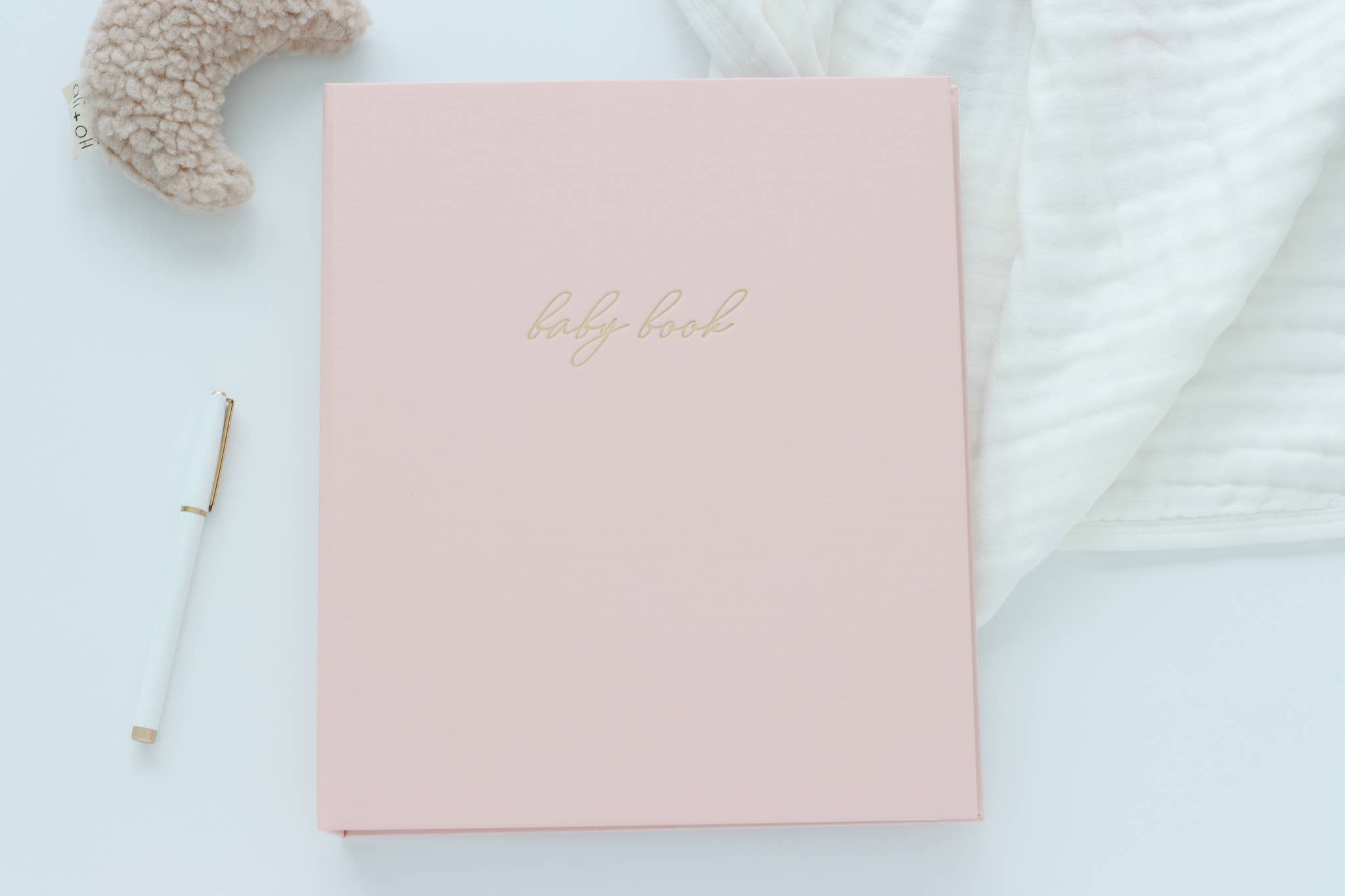 Blush Pink Baby Book - Memory book + keepsake box (Blush) for wholesale on Faire14