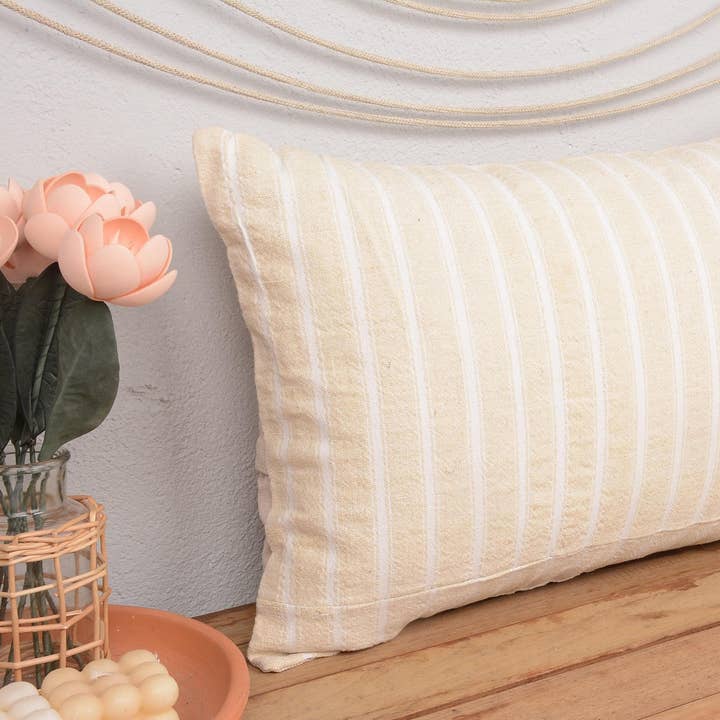 Almofada Kilim Turca Vintage 16x24 Listrada Branco Antigo por atacado de Kilim Pillow Decors