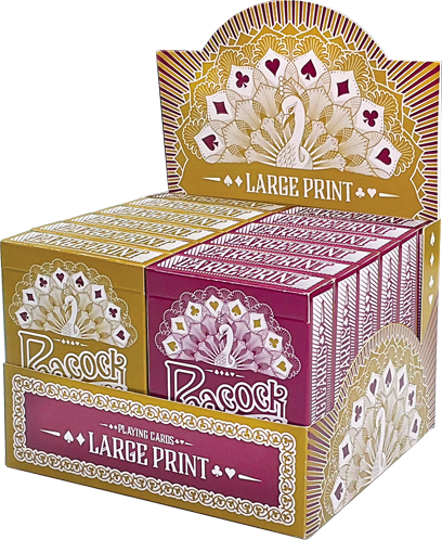 Cheatwell Games – wholesale Playing cards – Peacock Large Print Playing Cards0