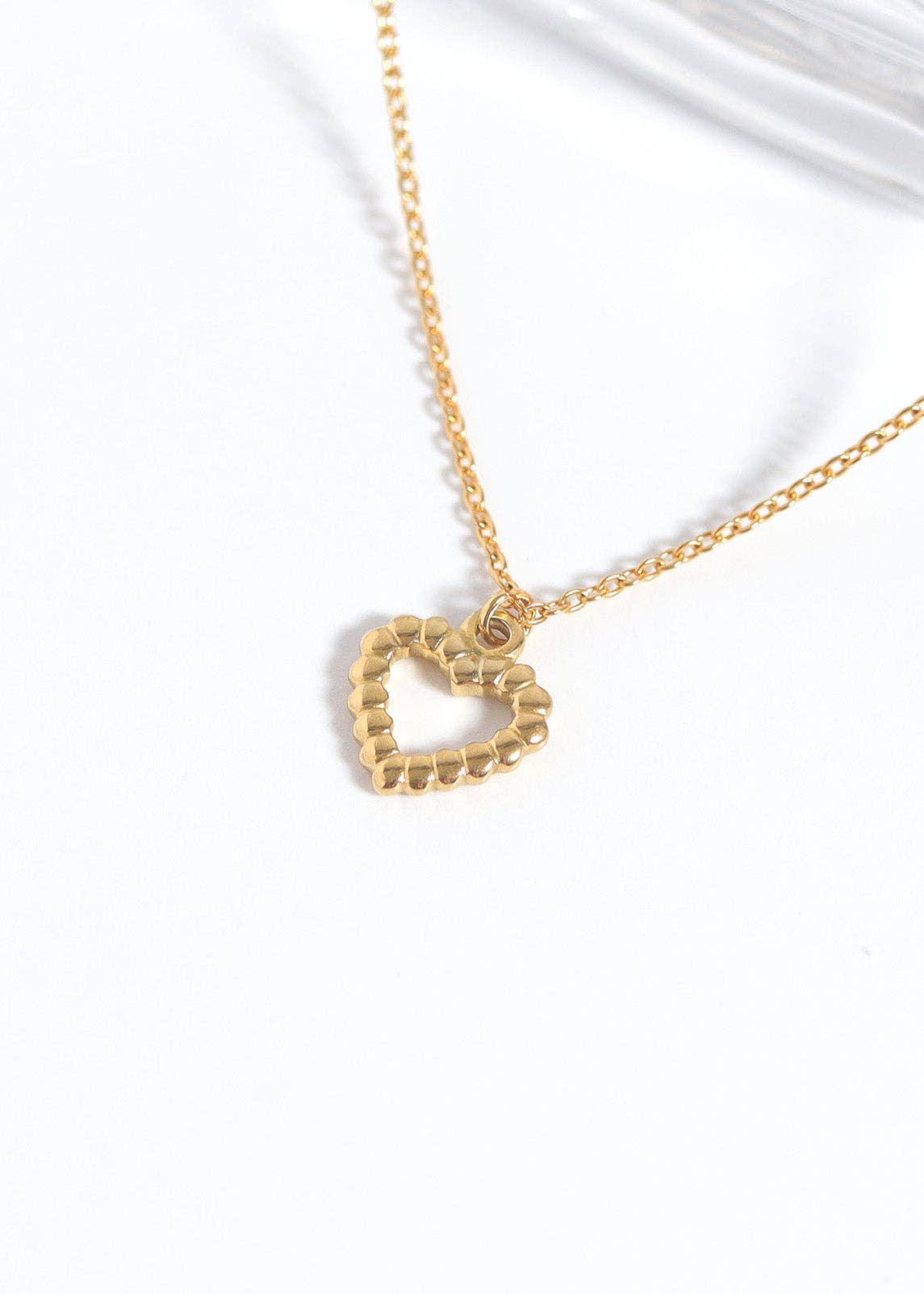 WJW - Wholesale Individual Charm/Pendant - (9pc) 18K Gold PVD Stainless Steel Heart Charm Set5