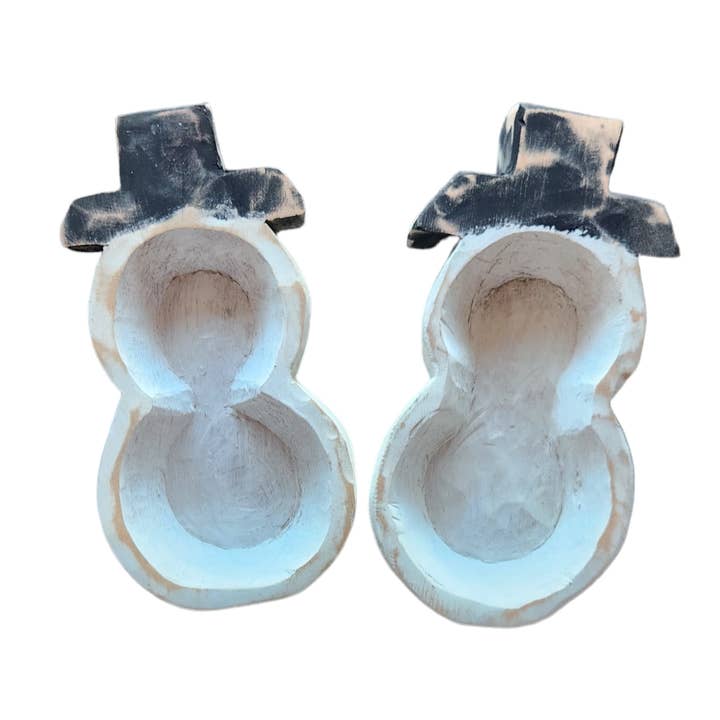 Luises Perez Imports LLC - Wholesale Decorative Plate/Dish/Bowl - White snowman with black hat