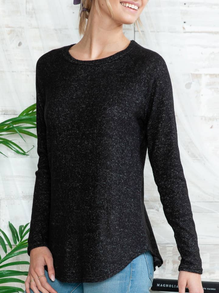 Raglan long sleeve top for wholesale by aa24