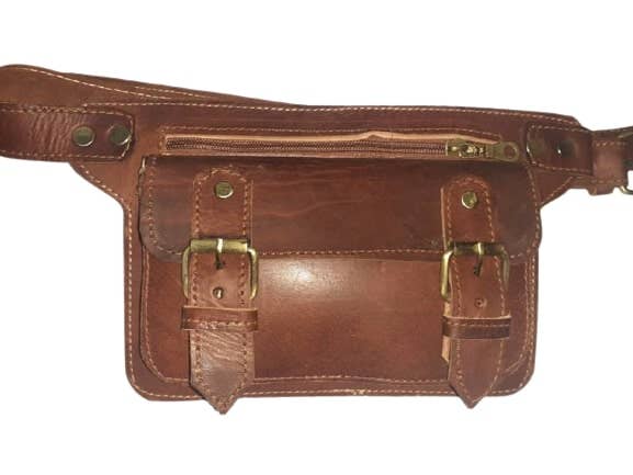 Hecho a mano – Großhandel Bauchtasche – Damen – Bauchtasche aus Kuhleder mit zwei Schnallen8