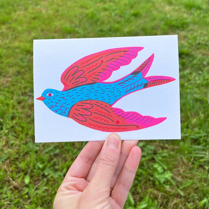 The Printed Peanut Stationery - Wholesale Everyday Greeting Card - Swallow A6 Card