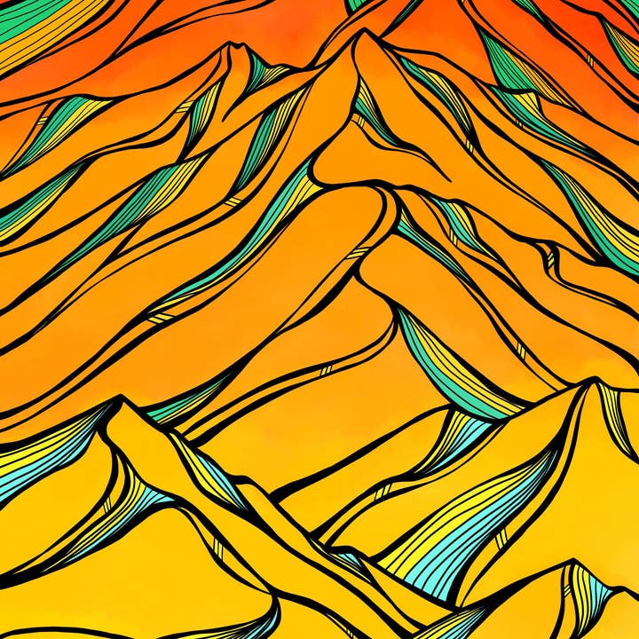 Kylee Firlit Creative - Wholesale Art Print - Mountain Moonrise Art Print1