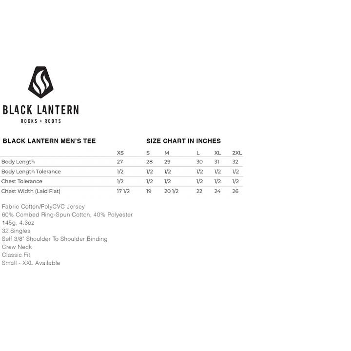 Black Lantern - Wholesale Screen Printed T-Shirt - Men's - Mountain Standard Men's/Unisex T-Shirt - Edition 1