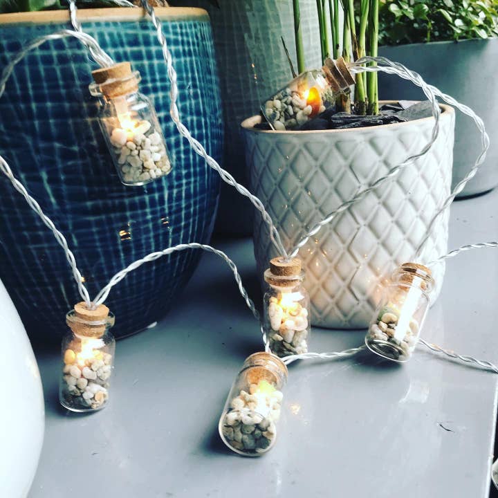 KOBER - Venta al por mayor Guirnalda de luces - Luces LED de hadas en botellas con playa en su interior1