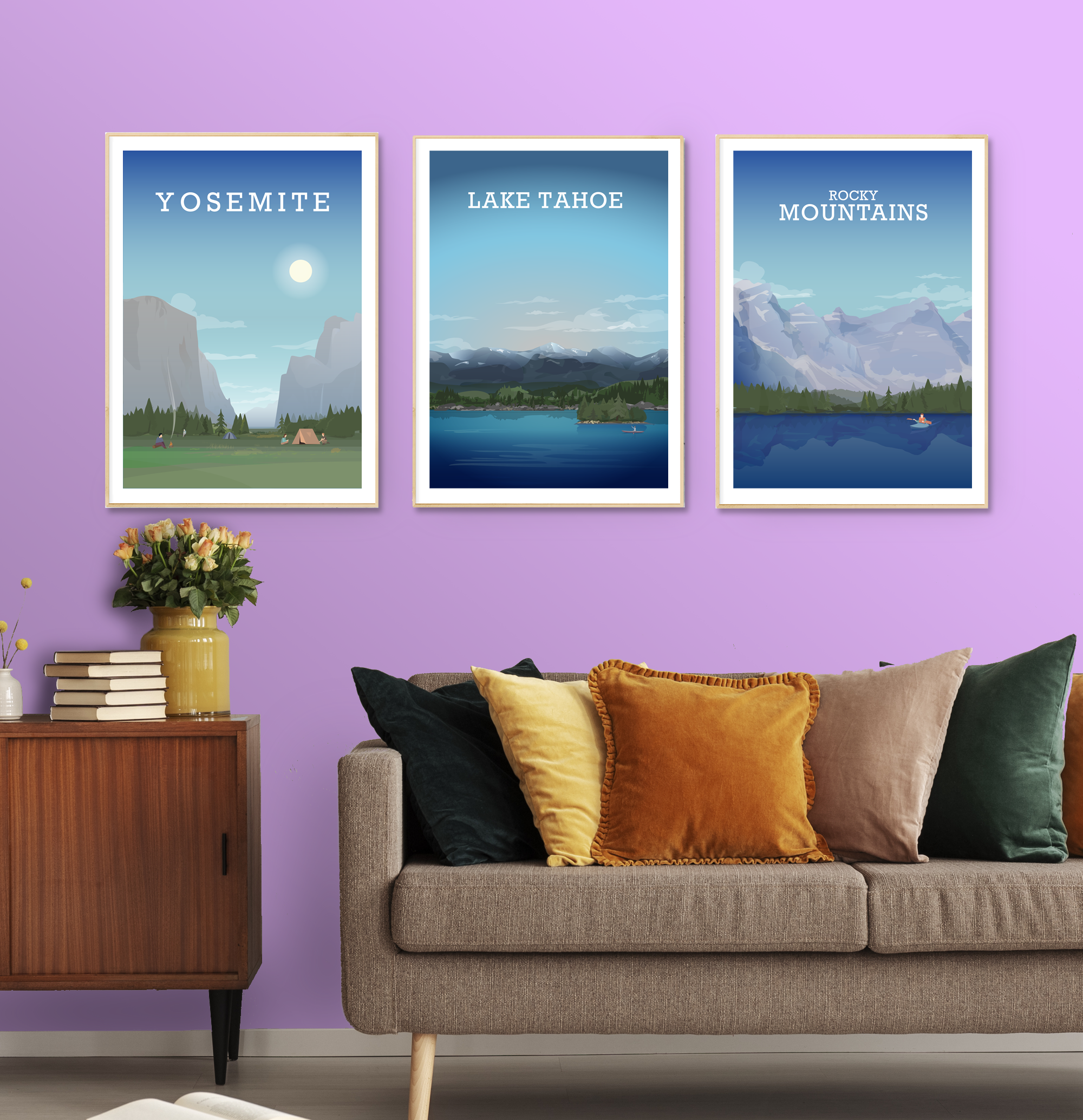 Hillview Prints – wholesale Poster – Lake Tahoe Poster, National Park USA, Sierra Nevada3