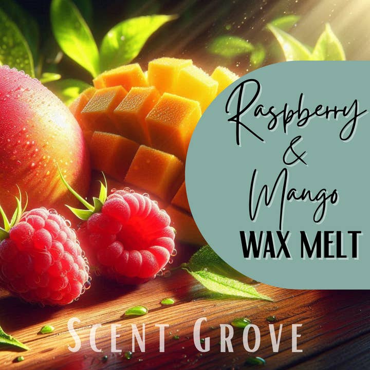Raspberry & Mango scented soy wax melt for wholesale by Scent Grove