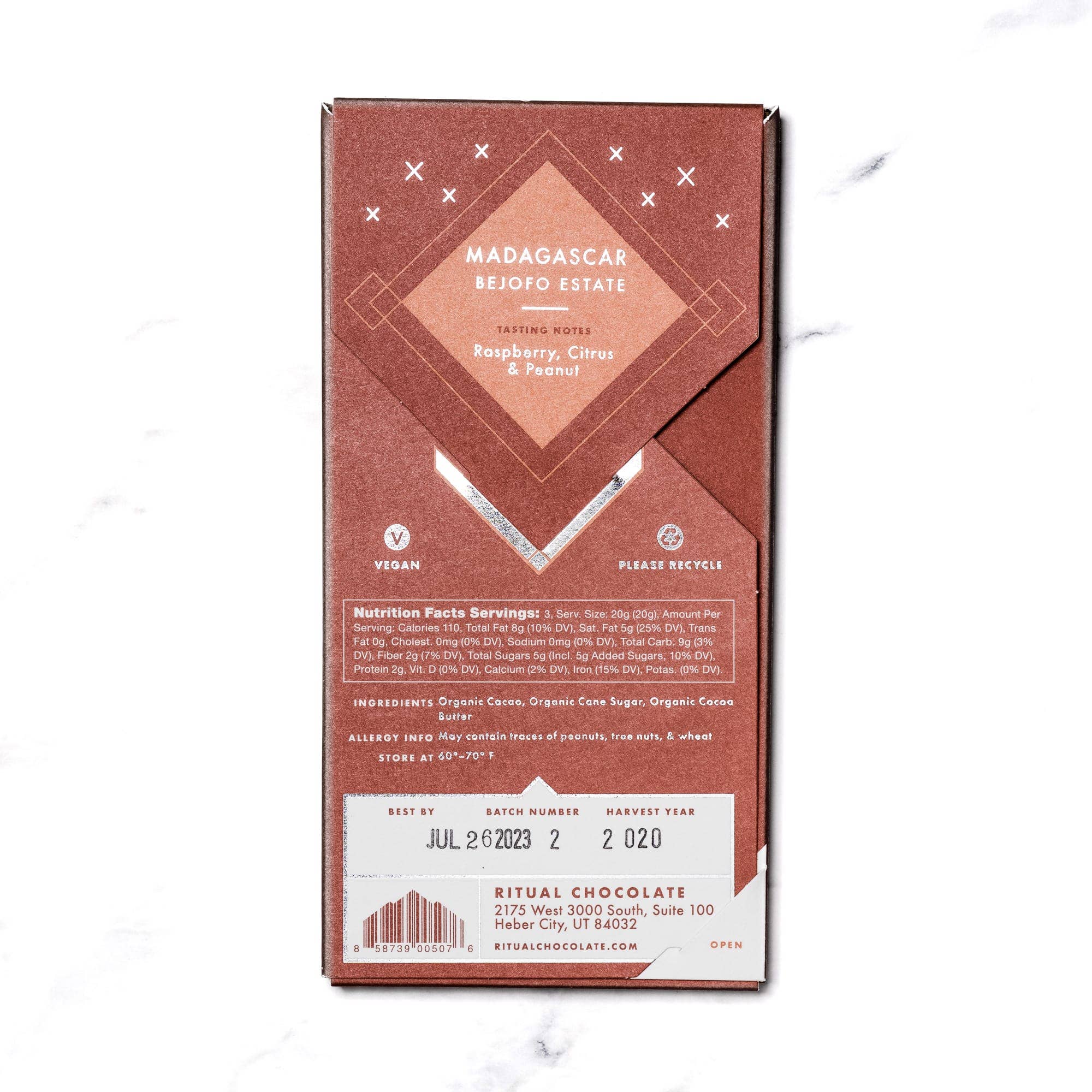 Ritual Chocolate - Vente Barre chocolatée - Madagascar 75 %1