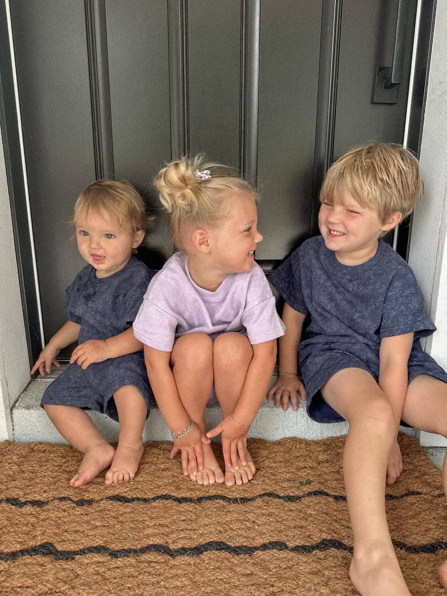 Axel & Rose - Vente Ensemble haut et short – enfant - Ensemble short Acid Wash9