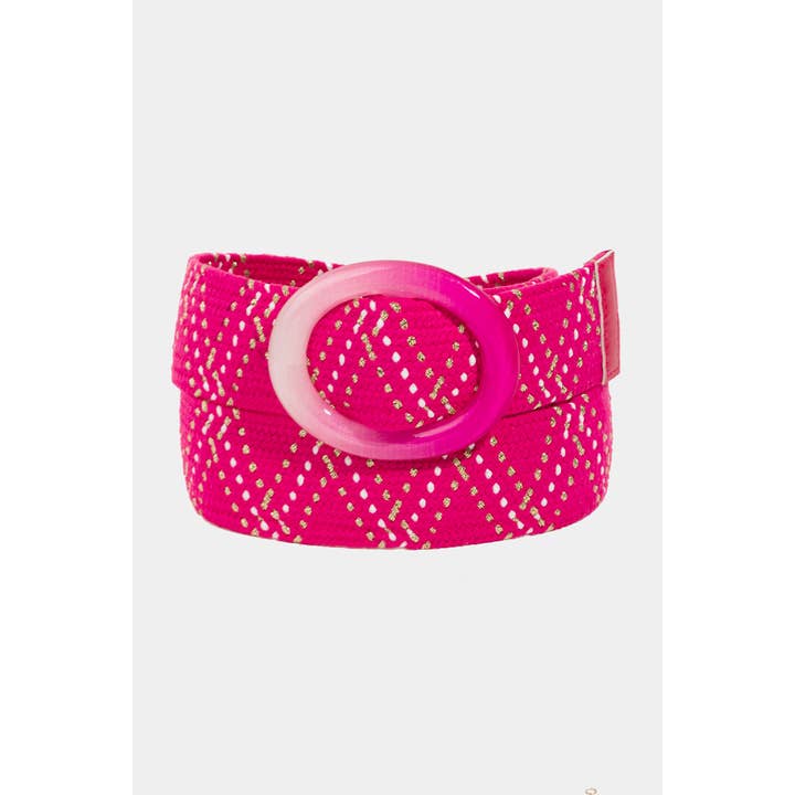 Zig Zag Braided Hoop Buckle Belt for wholesale by Collections by Fame Accessories