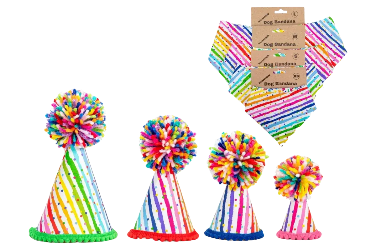 Pup Party Hats - Wholesale Pet Hat - Dog - Confetti Hat1