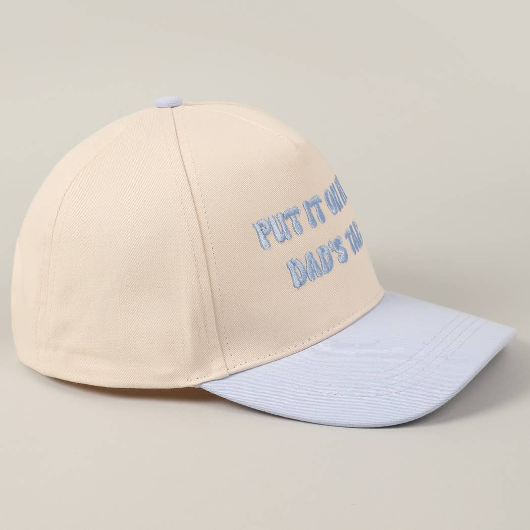 Fashion City - Wholesale Baseball Cap - Unisex - Put It On My Dad's Tab Embroidery Two-Tone Hat40
