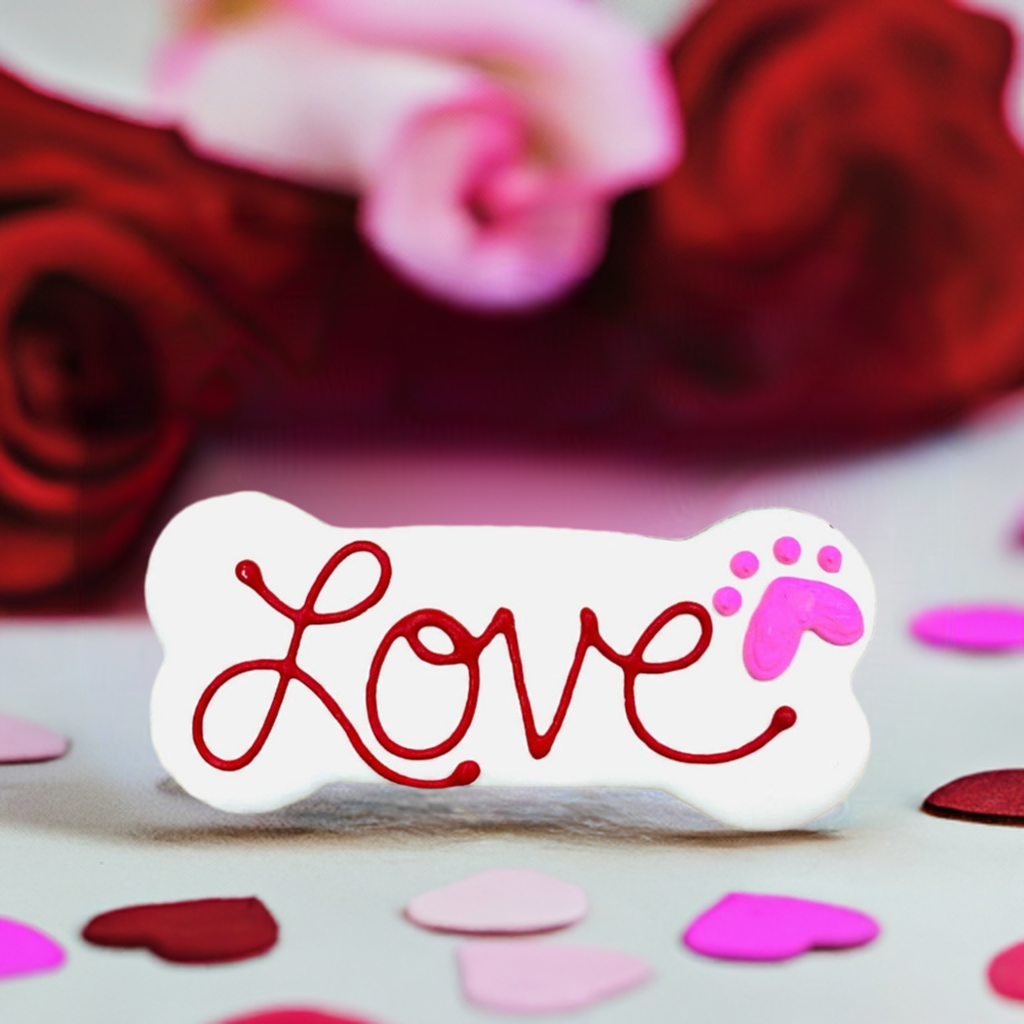 fetch! Dog Treats - Vente Biscuits – chien - Biscuit pour chien de 6 po | Love | Biscuit pour chien | Saint-Valentin0