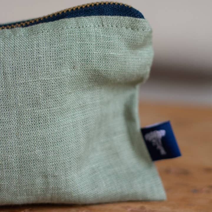Helen Round - hand printed linen and bamboo wellness - Wholesale Pouch - Women's - Linen Small Pouch5