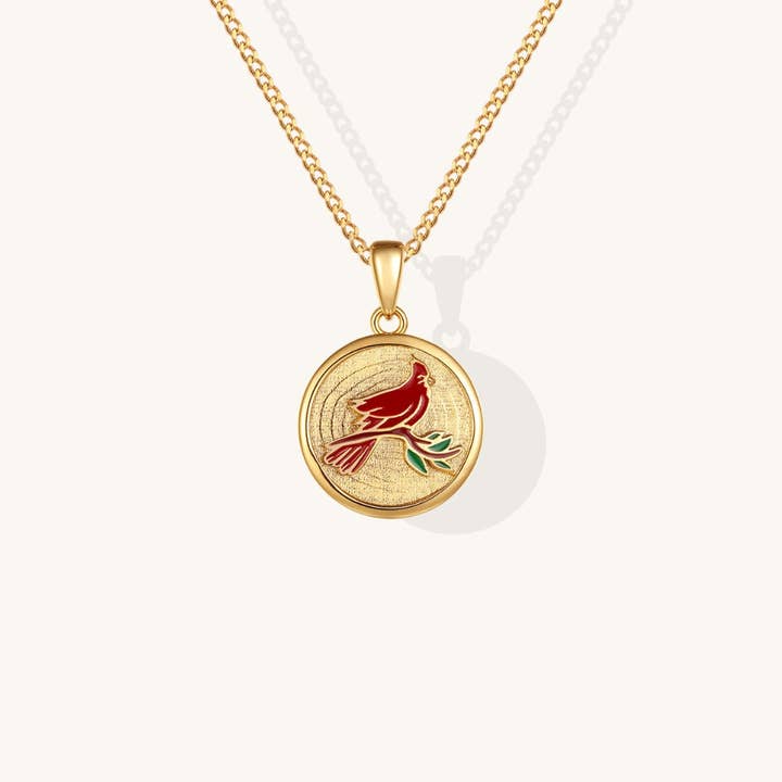 Always In My Heart necklace - cherry red cardinal memento for wholesale by MantraBand