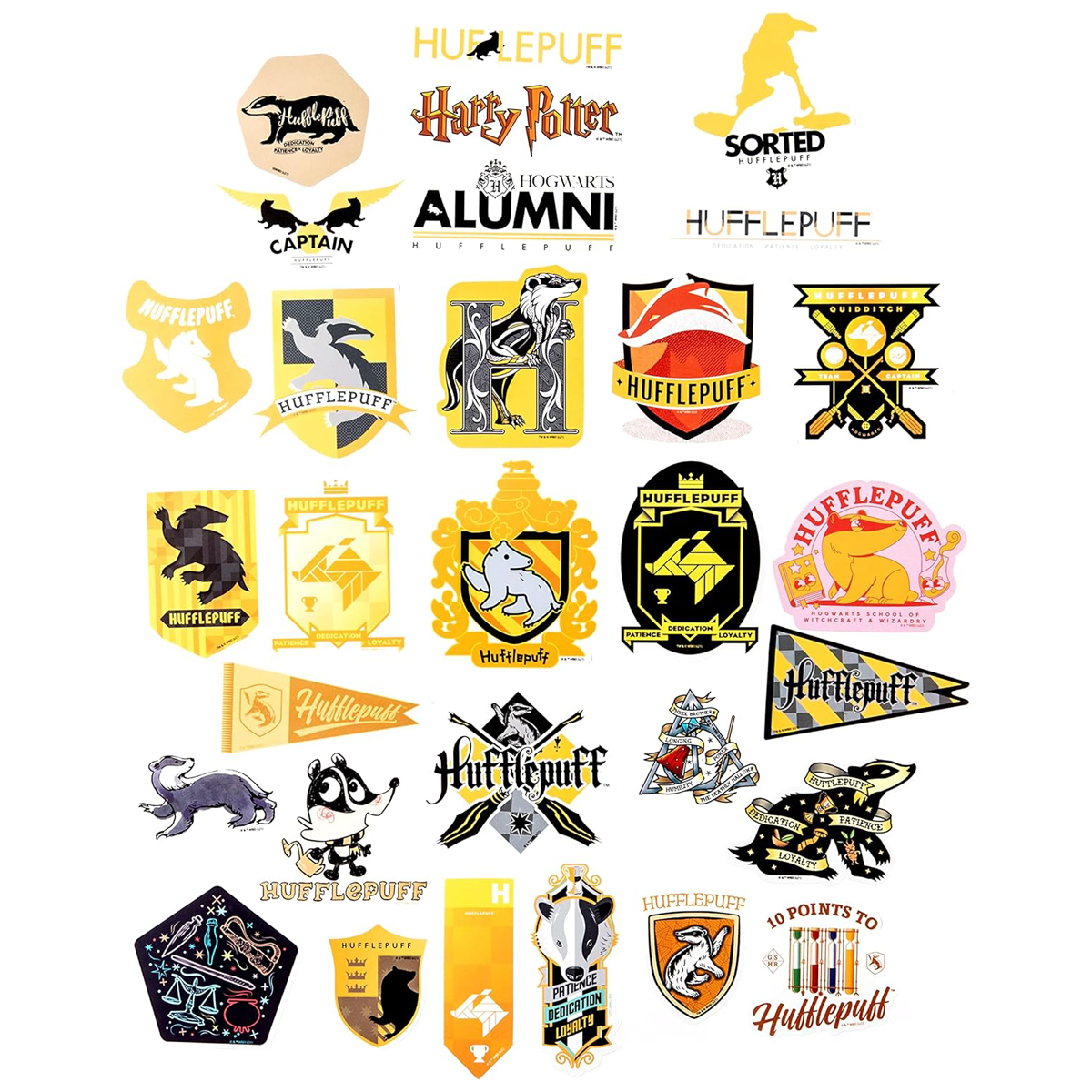 Conquest Journals - Wholesale Sticker - Harry Potter Hufflepuff Decals (60-Pack)5