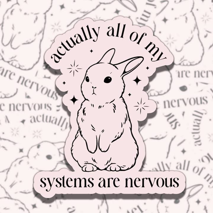 Girly Waterproof Vinyl Sticker for Kindle, Laptop, Journal for wholesale by Sticky Sadness Designs