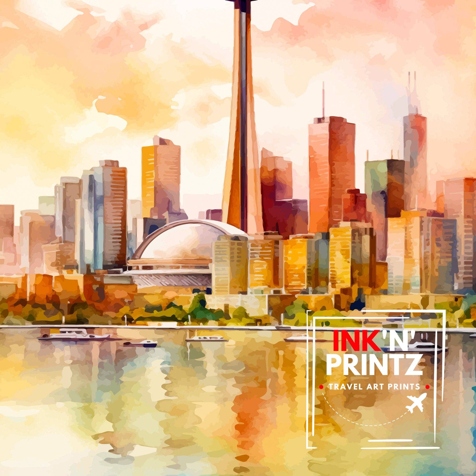 InkNPrintz – wholesale Art print – Toronto Canada Travel Poster Toronto Wall Art Canada Illustration Travel Poster Gift for Toronto Lover Canada Home Decor7