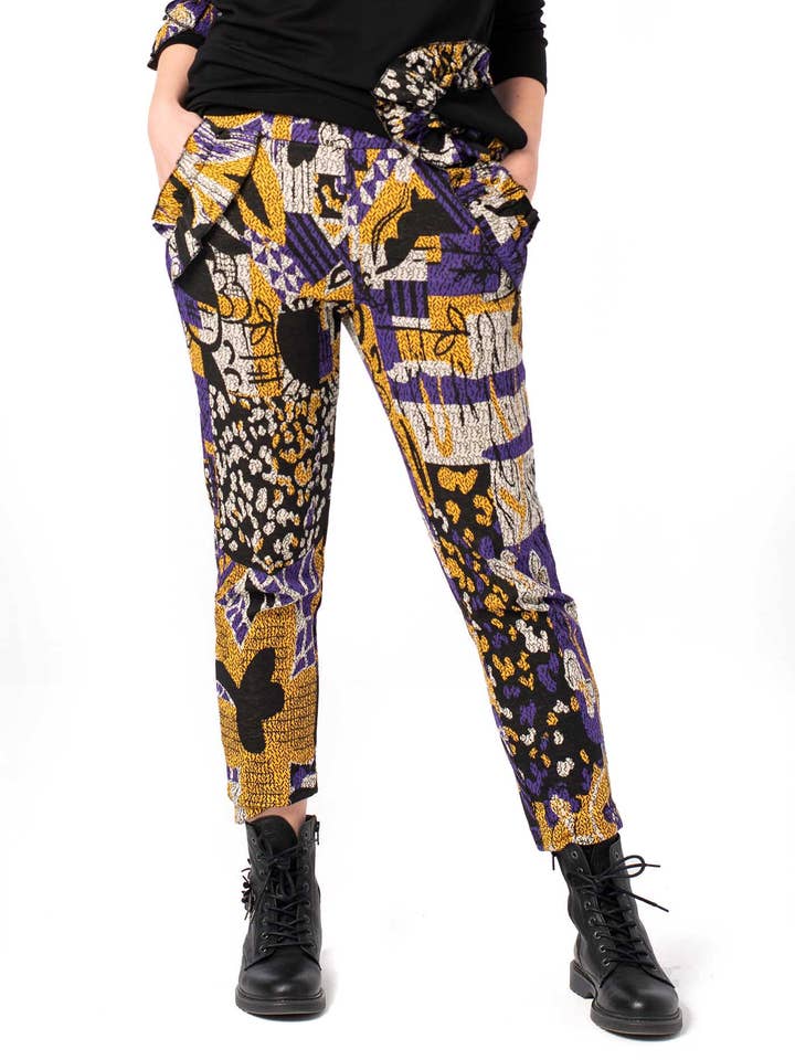 Pantaloni neri dritti. Pantaloni Colorito per la vendita all'ingrosso da parte di Mamatayoe