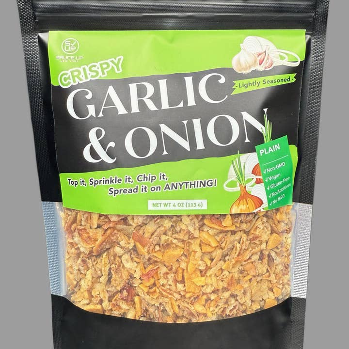 100% Ægte Sprød Hvidløg & Løg (Naturel) - Topping! for engroshandel hos SAUCE UP NEW YORK