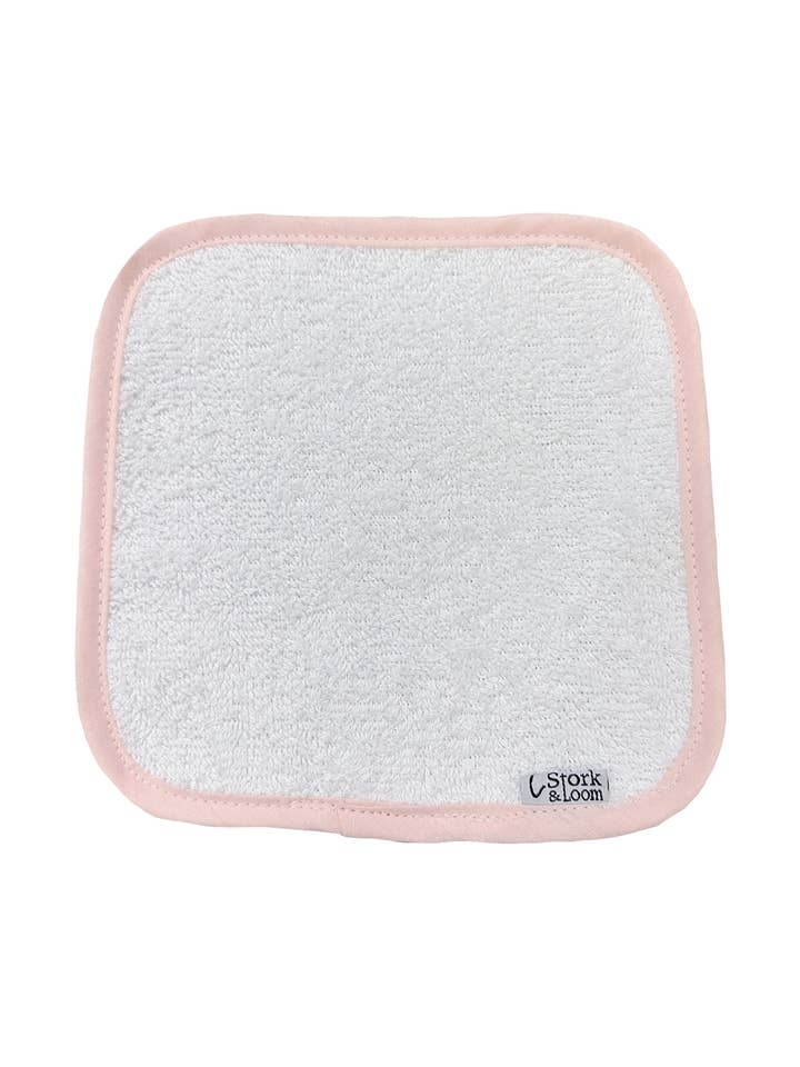 Light Pink Baby Wash Cloth Set for wholesale by Stork and Loom