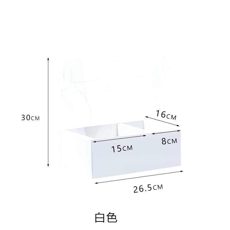 Elegant Design Supply - Wholesale Gift Box - Transparent Flower Gift Box with Handle2