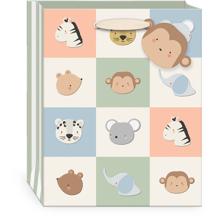 Punch Studio - Wholesale Gift Bag - Up And Away Grid Medium Vertical Bag 8" X 4" X 10"