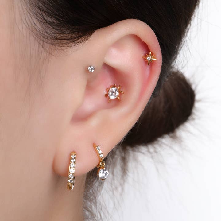 oumo jewelry - Wholesale Stud/Post Earrings - Titanium Ladybug Stud1