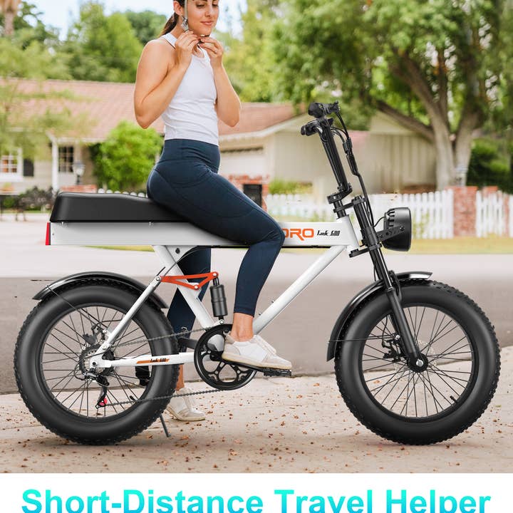 Promounts – wholesale Bike/scooter – Kids – Goldoro Electric Bike 20" Tank 600 Fat Tire,500W/48V (White)