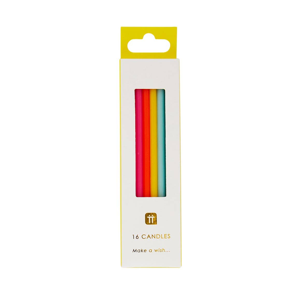 Talking Tables UK – wholesale Cake candle – Long Rainbow Colour Birthday Candles - 16 Pack2