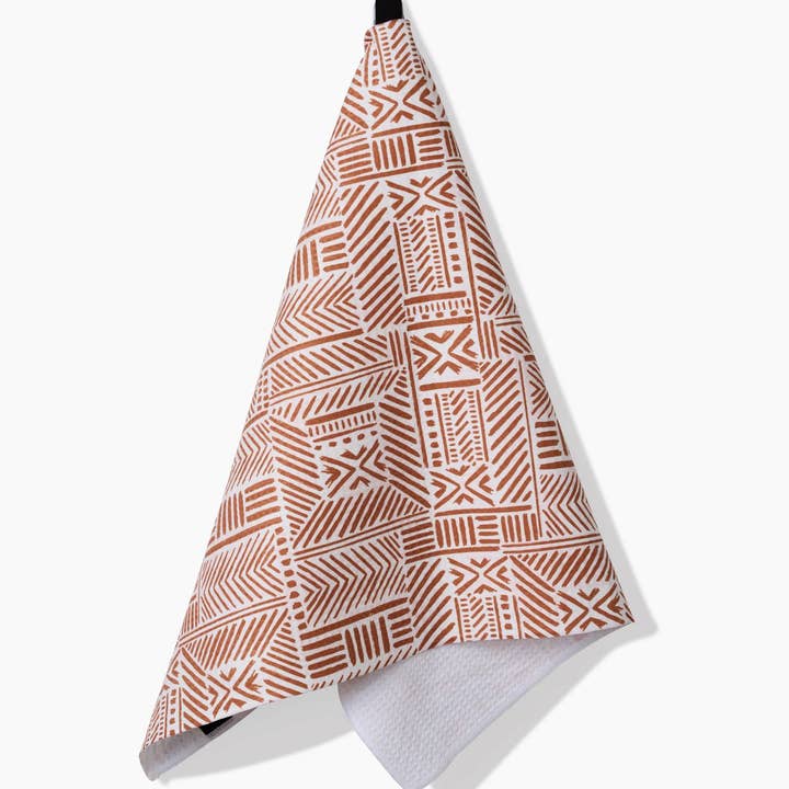 Geometry - Wholesale Tea Towel - Mud Cloth Natural Tea Towel