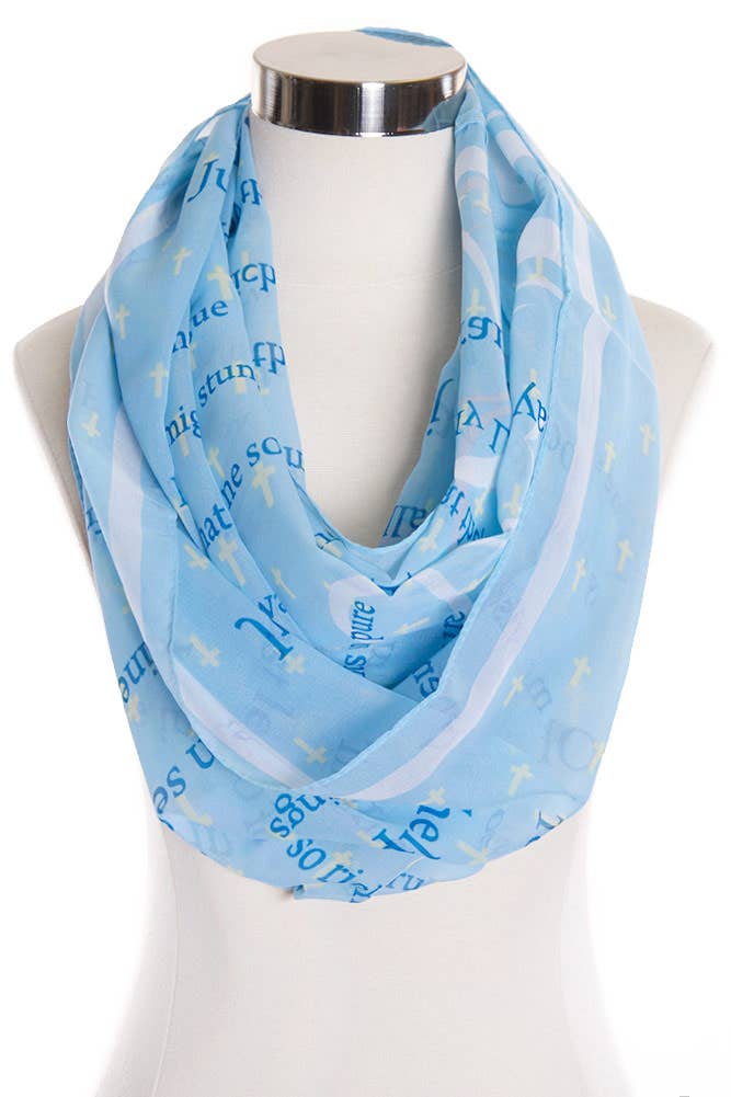 Hana - Wholesale Scarf - Women's - MOTHER'S PRAYER Religious Theme Infinity Scarf4