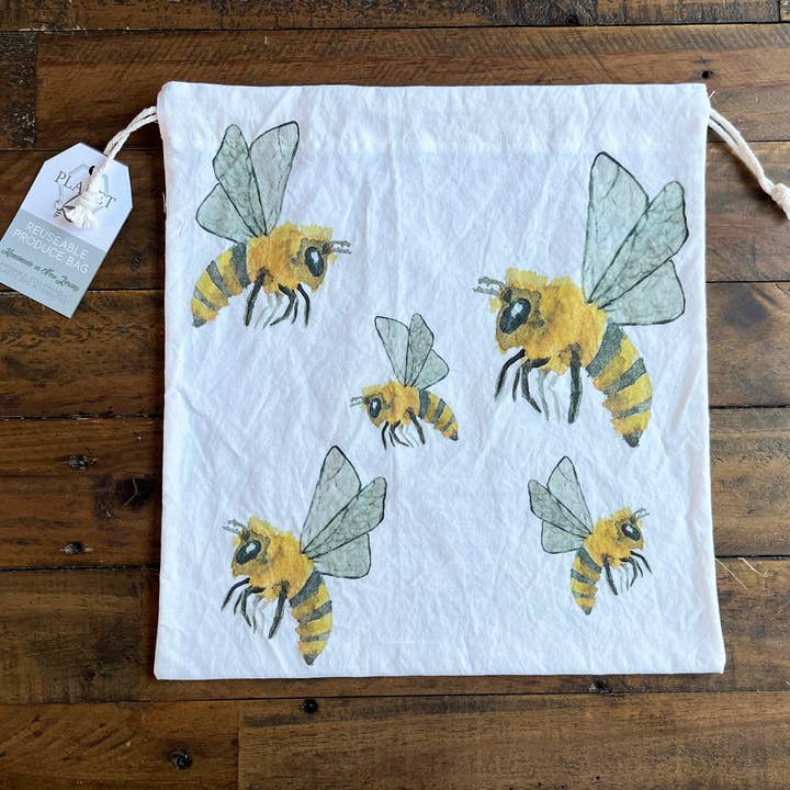 Produce Bag - Honey Bees for wholesale by Planet B, Inc.