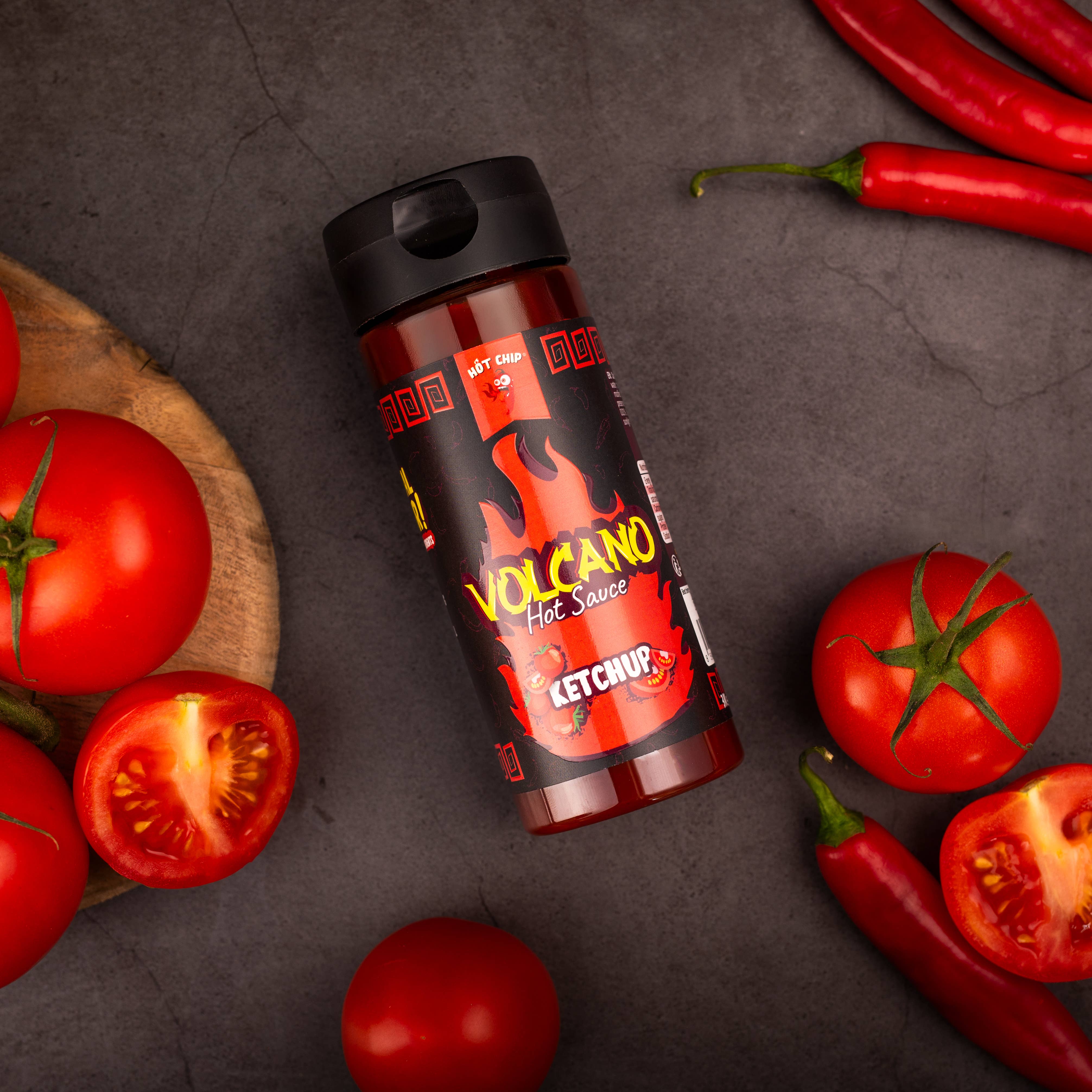 HOT-CHIP – wholesale Ketchup – Ketchup Hot Sauce 270 ml – Volcano2