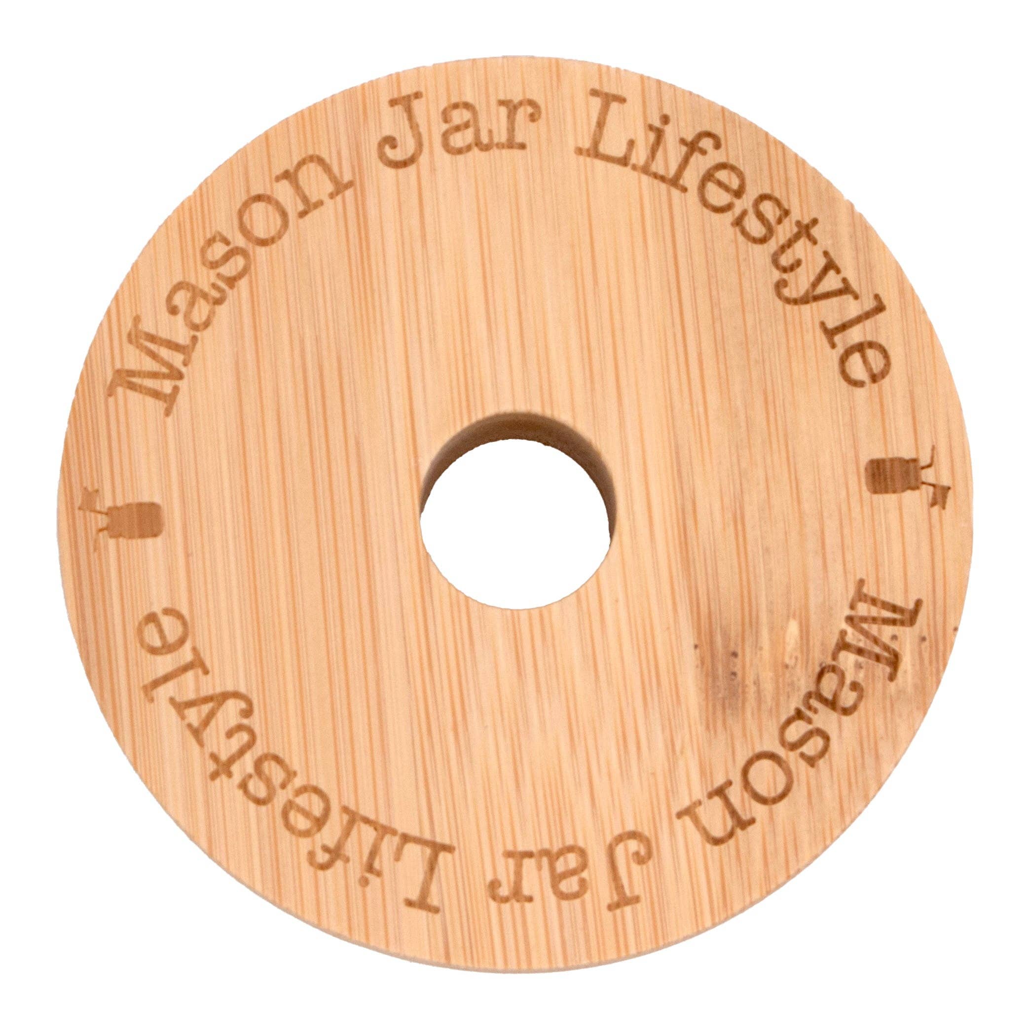 Mason Jar Lifestyle - Wholesale Drink Lids - Bamboo Straw Hole Tumbler Lid for Mason Jars10