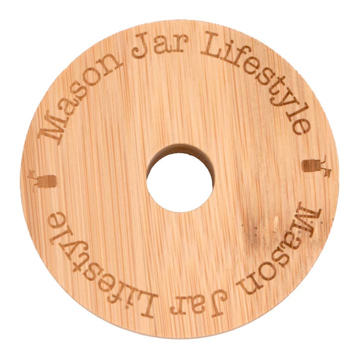 Mason Jar Lifestyle - Wholesale Drink Lids - Bamboo Straw Hole Tumbler Lid for Mason Jars10